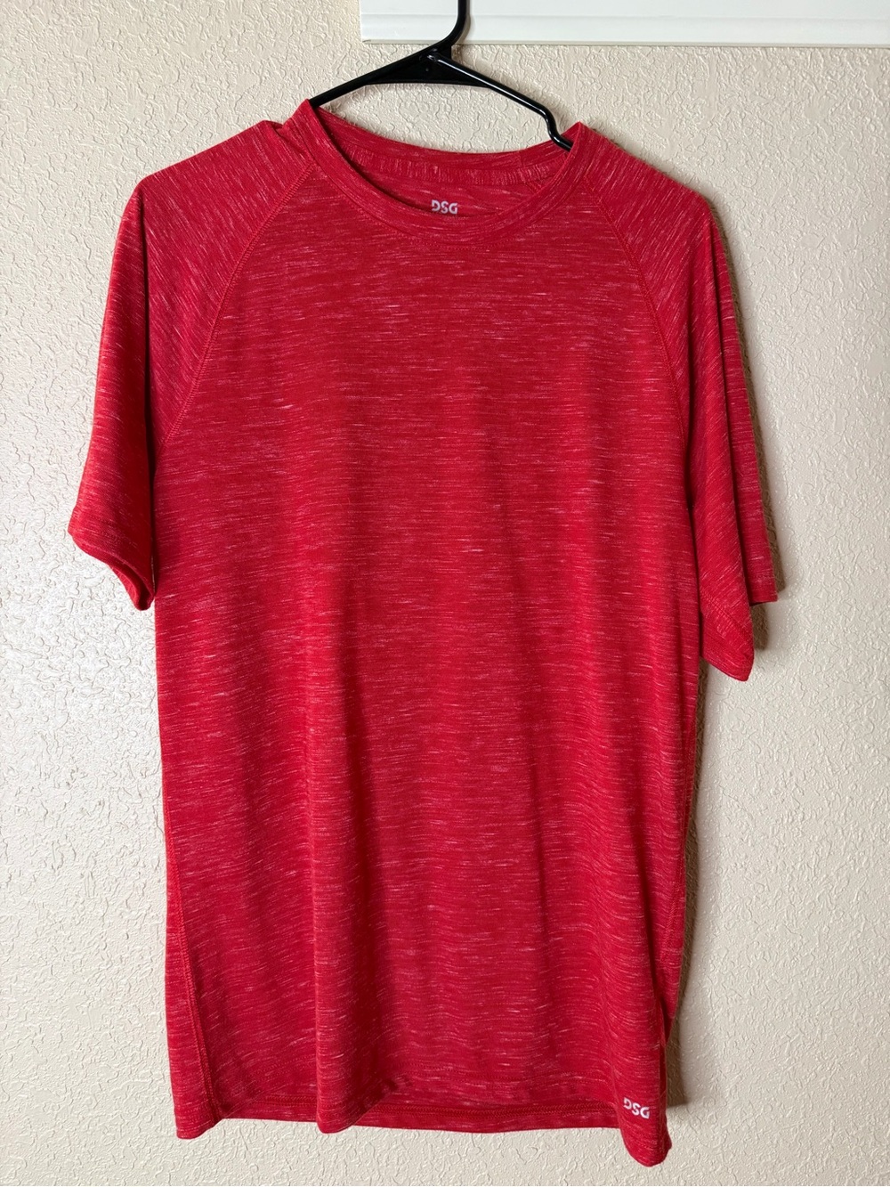 DSG Red Heather Short Sleeve Crew Performance Tee